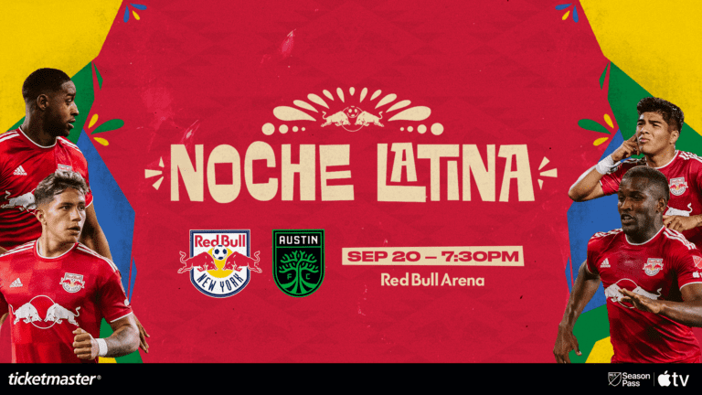 The New York Red Bulls will host Noche Latina against Austin FC on September 20