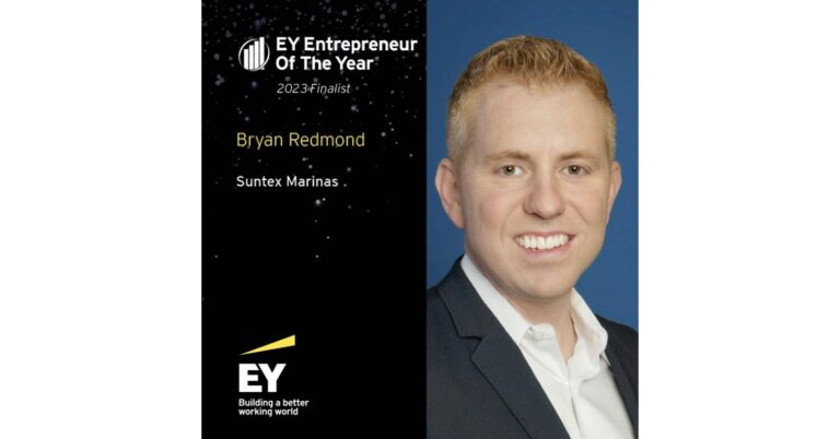 SUNTEX MARINAS ANNOUNCES CEO BRYAN REDMOND SELECTED 2023 ENTREPRENEUR OF THE YEAR SOUTHWEST AWARD FINALIST BY ERNST & YOUNG