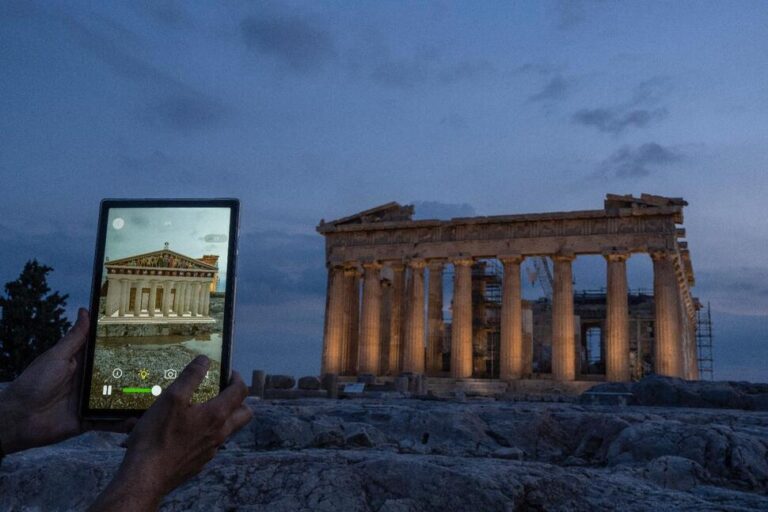 An app shows what ancient Greek sites looked like thousands of years ago. This is a glimpse of the technology of the future